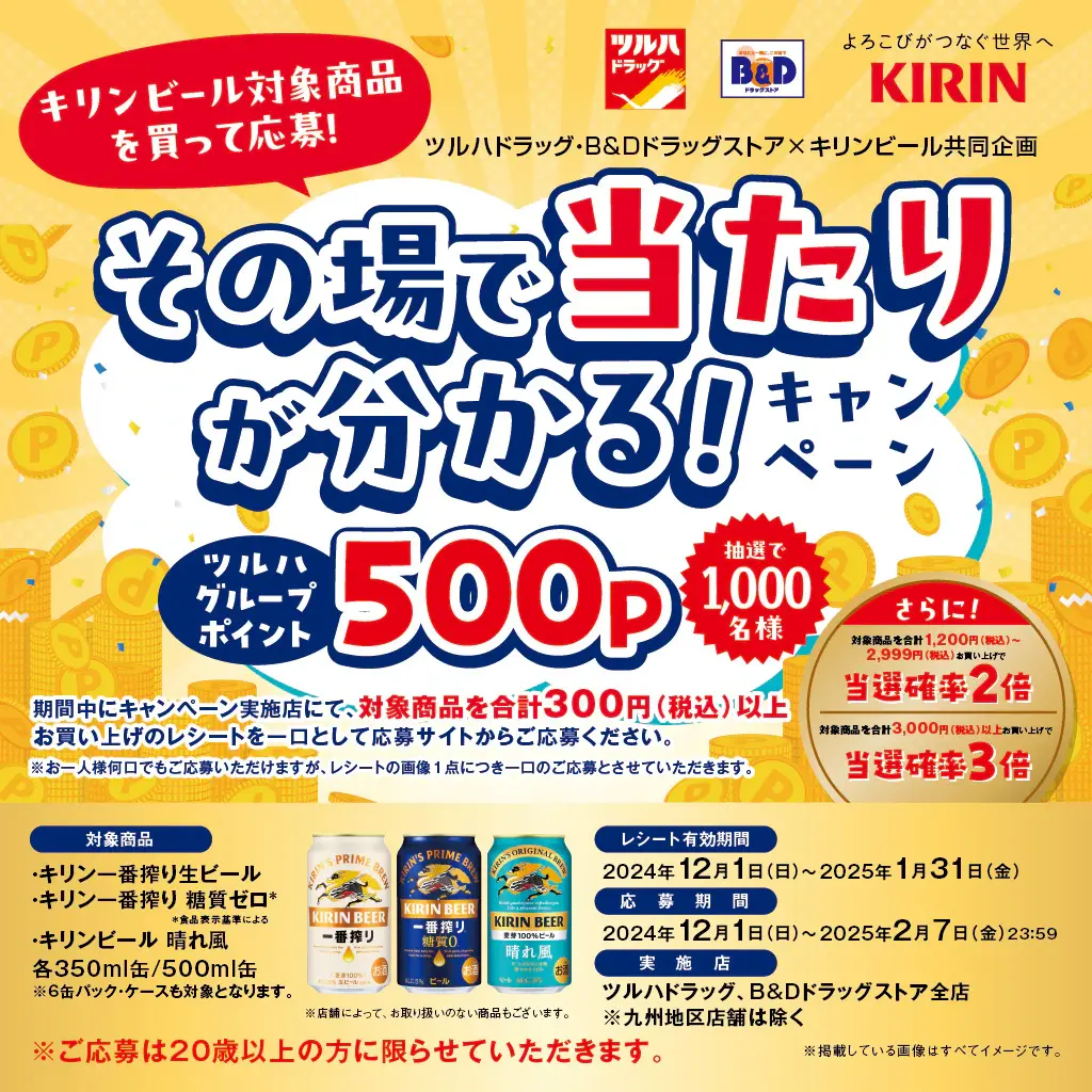 その場で当たりが分かるキャンペーン｜ツルハ