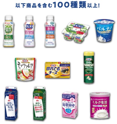 森永乳業の健康応援キャンペーン対象商品