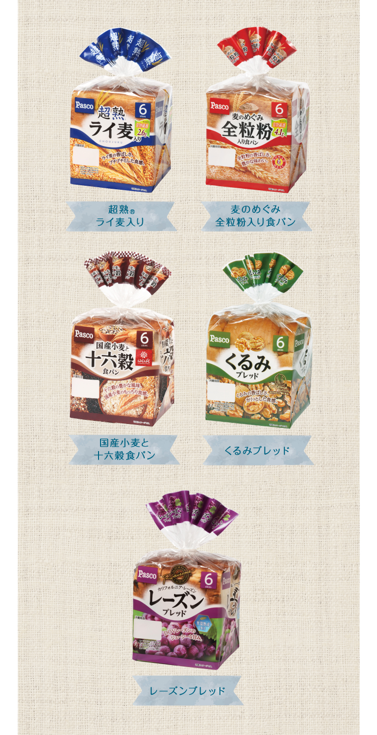 pasco敷島製パンのキャンペーン対象商品